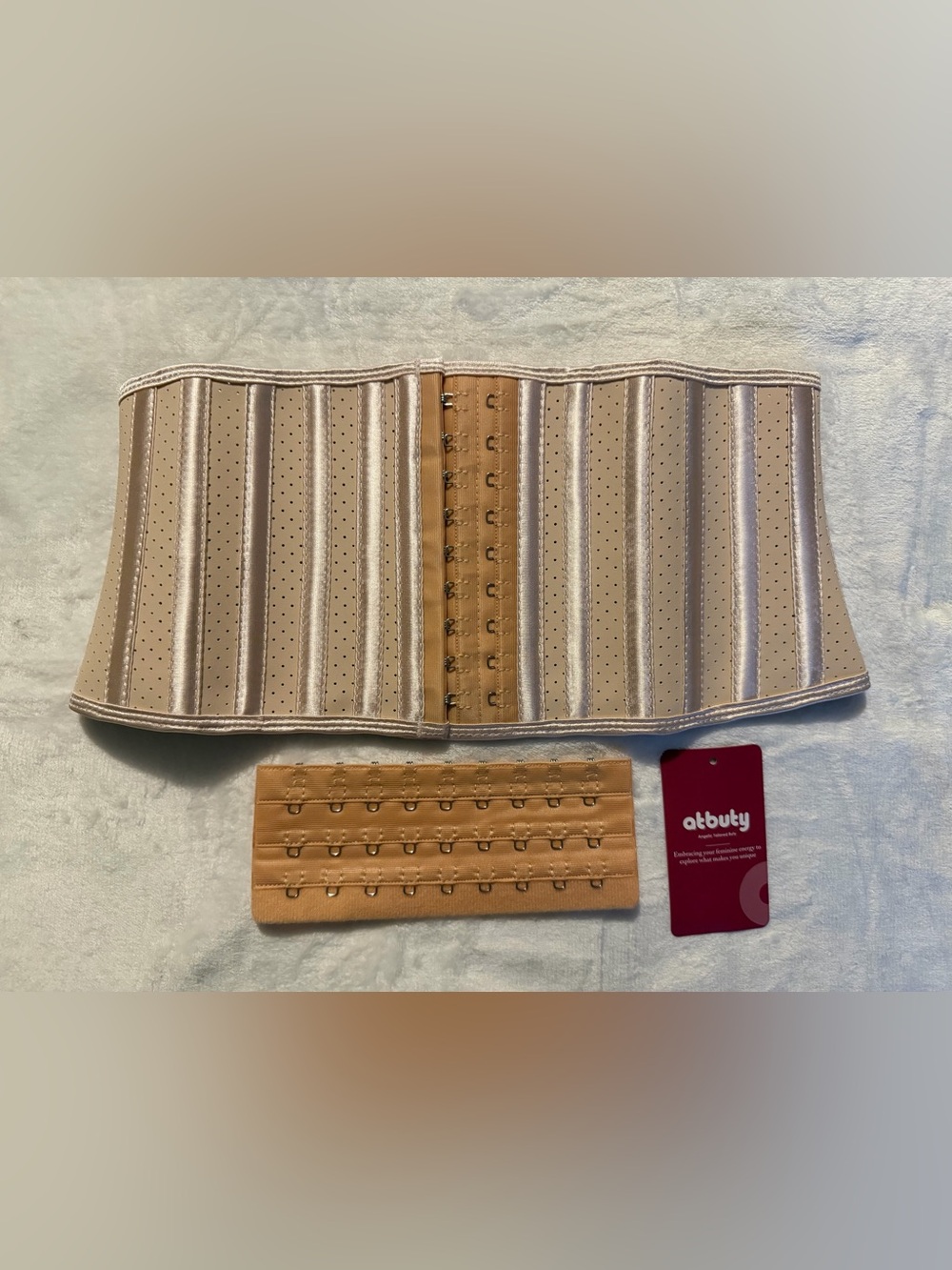 Atbuty Super Short Torso Waist Trainer Cincher Corset Tummy Shaper Size Medium